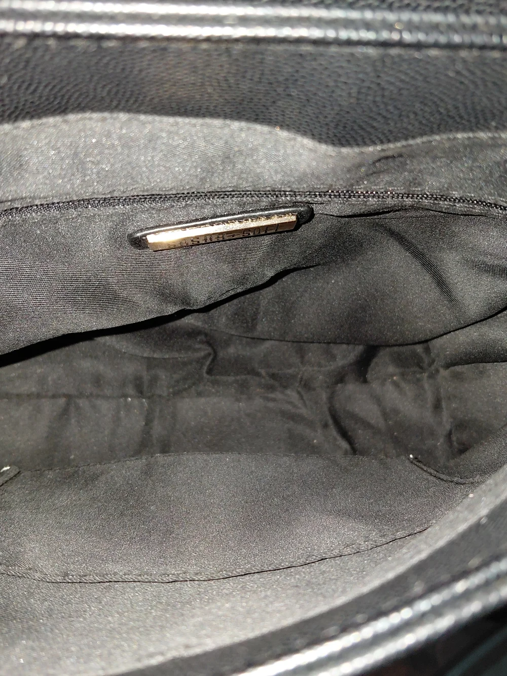Classic Black Faux Leather Backpack with Gold Accent
